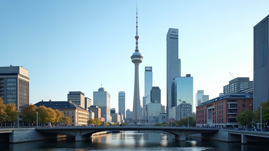 Frankfurter Börse und moderne Finanzgebäude mit historischen Vergleichsfotos